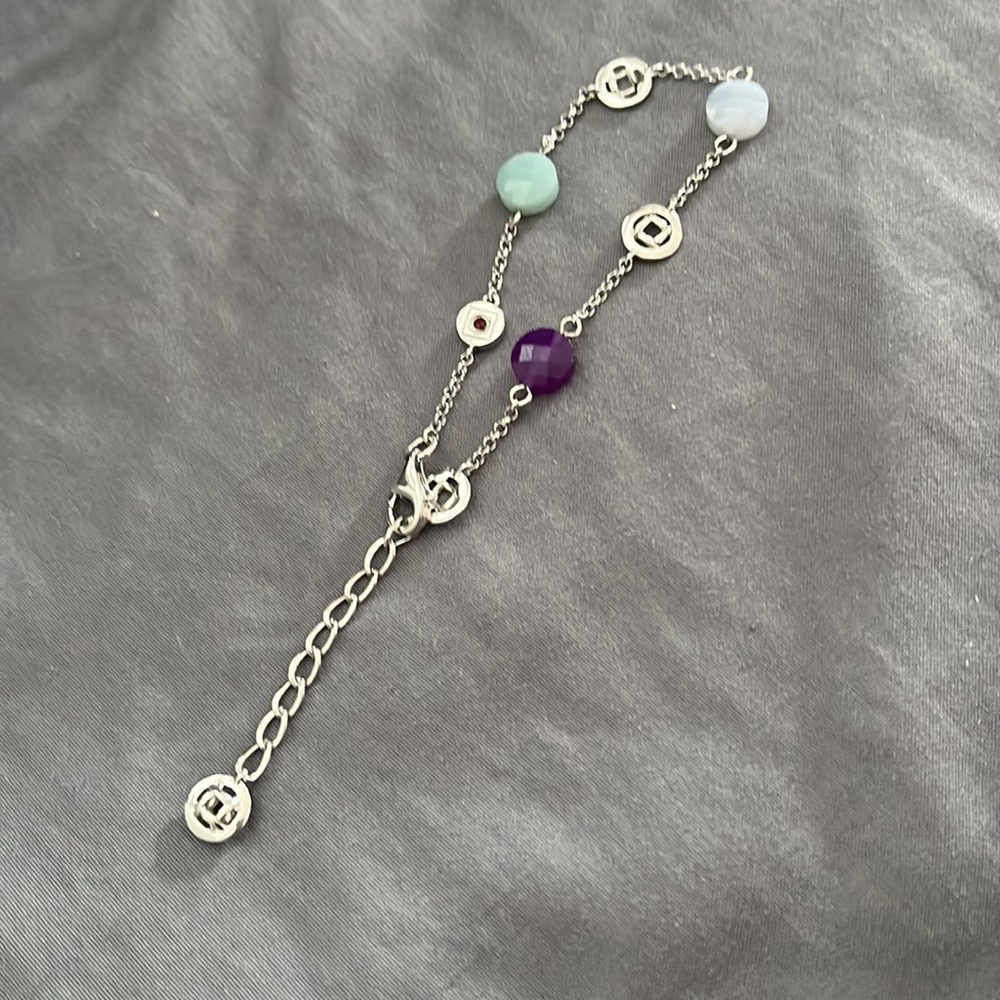 Sterling silver 925 multi gems bracelet